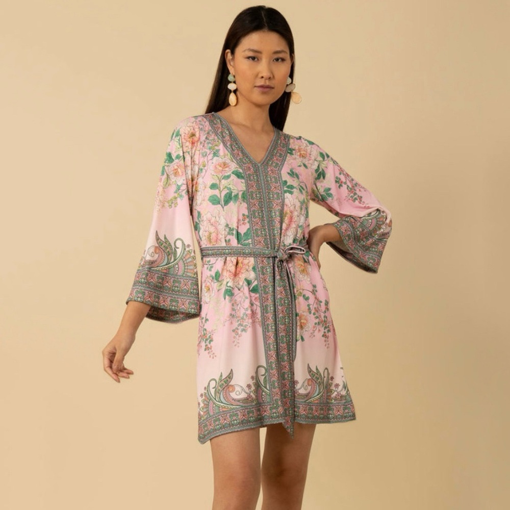 Hale Bob Los Angeles Kaliyah Pink Jersey Dress S